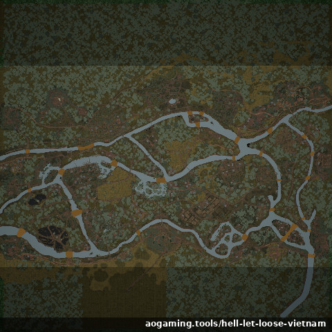 Quảng Ngãi tactical map - Hell Let Loose: Vietnam